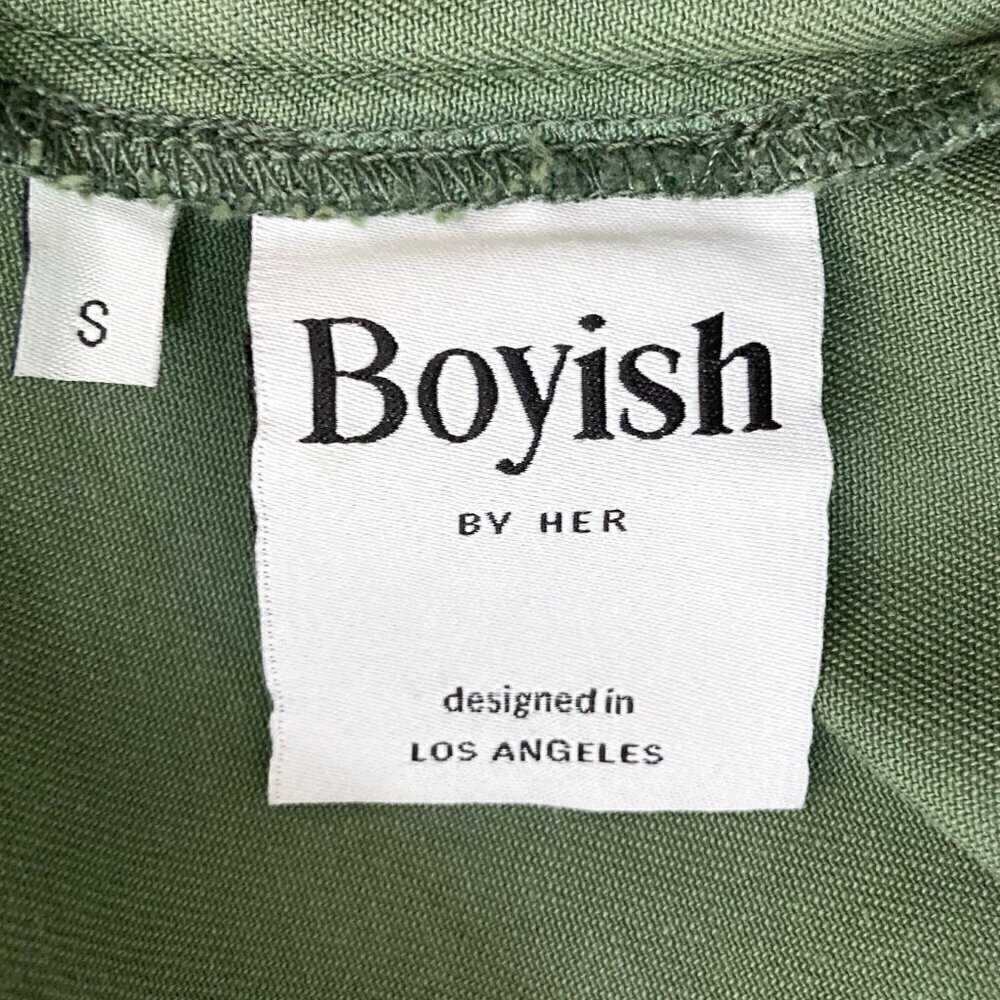 FREE PEOPLE x BOYISH Maxwell Trench Coat S Green - Picture 15 of 16